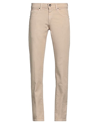 TAKE-TWO Casual trouser Beige 98% Cotton, 2% Elastane