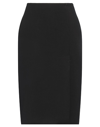 AQUILANO.RIMONDI Midi skirt Black 65% Polyester, 32% Viscose, 3% Elastane