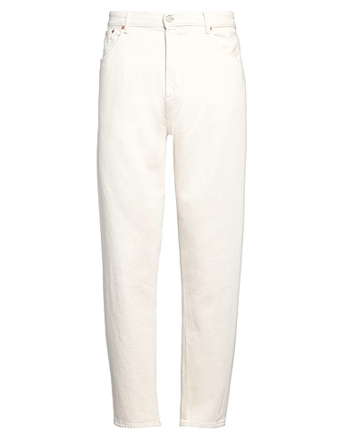 DONDUP Denim trousers Ivory 70% Cotton, 30% Hemp