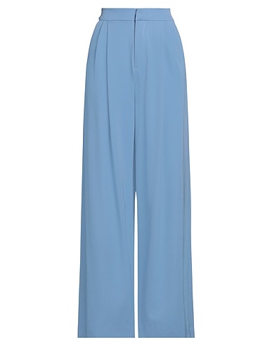 AZ FACTORY Casual pants Light blue 100% Virgin Wool