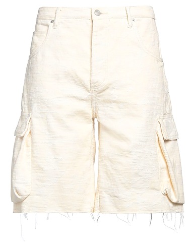 PURPLE Denim shorts Ivory 70% Cotton, 30% Polyester