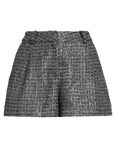 MAJE Shorts & Bermuda Silver 81% Polyester, 19% Metallic fiber