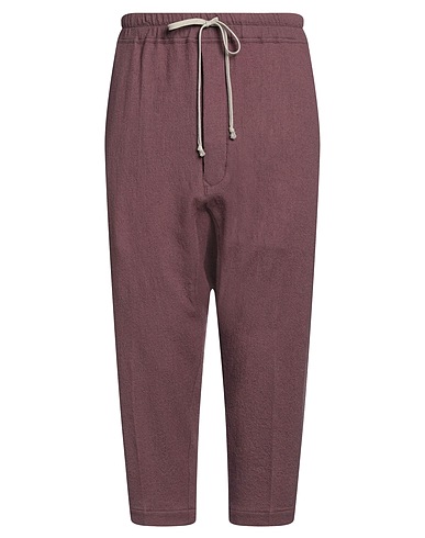 RICK OWENS Casual trouser Plum 100% Virgin Wool, Buffalo Horn