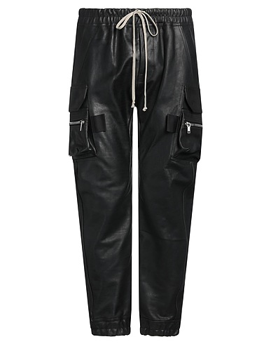 RICK OWENS Casual pants Black 100% Calfskin