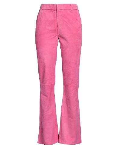 NOVE Casual pants Pink 100% Ovine leather