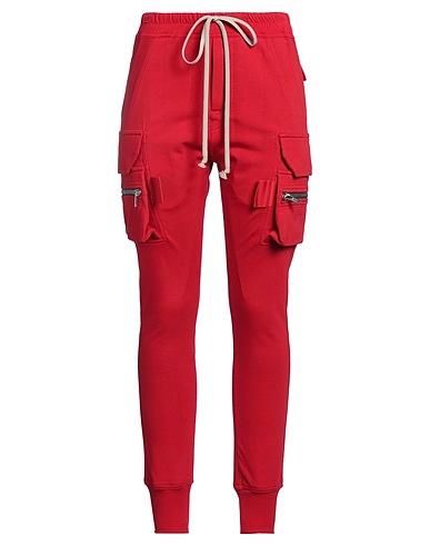 RICK OWENS Casual pants Red 100% Cotton