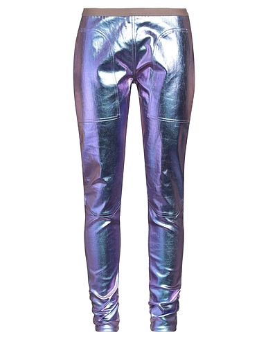 RICK OWENS Denim trousers Purple 91% Cotton, 6% Elastomultiester, 3% Rubber