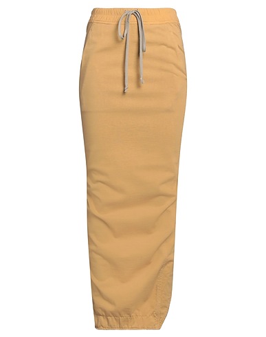 DRKSHDW by RICK OWENS Long skirt Sand 100% Cotton, Elastane