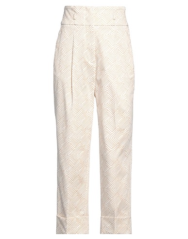 PESERICO Casual trouser Ivory 97% Cotton, 3% Elastane