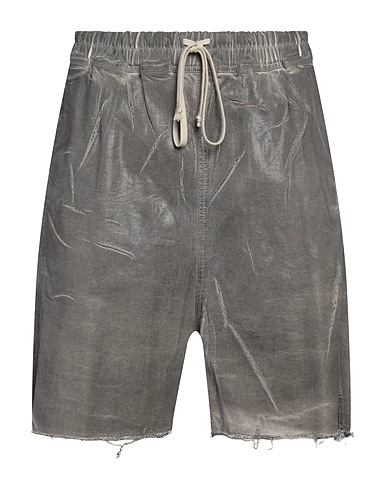 RICK OWENS Shorts & Bermuda Grey 97% Cotton, 3% Elastane