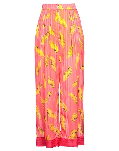 SEMICOUTURE Casual trouser Coral 98% Polyester, 2% Metallic fiber