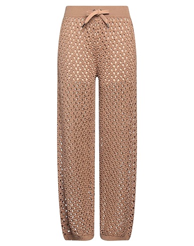 BRUNELLO CUCINELLI Pantalone Cammello 46% Cotone, 40% Lino, 14% Seta