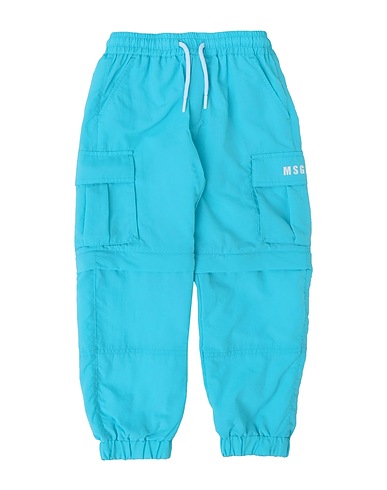 MSGM Casual trouser Turquoise 100% Polyamide
