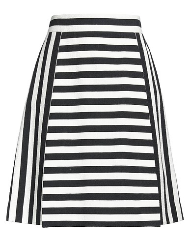 DOLCE&GABBANA Midi skirt Black 99% Cotton, 1% Elastane