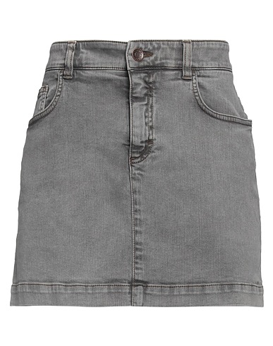 DOLCE&GABBANA Denim skirt Grey 98% Cotton, 2% Elastane