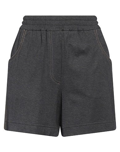 BRUNELLO CUCINELLI Shorts & Bermuda Charcoal 100% Cotton