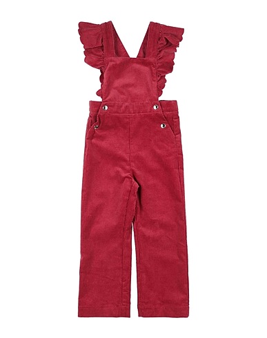 CHLOÉ Kids’ dungarees Brick red 98% Cotton, 2% Elastane