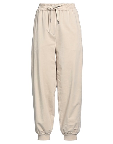 BRUNELLO CUCINELLI Pantalone Beige 98% Cotone, 2% Elastan, Poliestere, Acetato, Seta