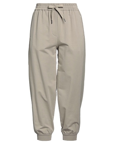 BRUNELLO CUCINELLI Casual trouser Khaki 98% Cotton, 2% Elastane, Polyester, Acetate, Silk