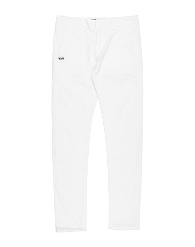 DANIELE ALESSANDRINI Casual pants White 98% Cotton, 2% Elastane