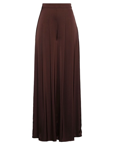 CARACTÈRE Casual pants Chocolate brown 97% Polyester, 3% Elastane