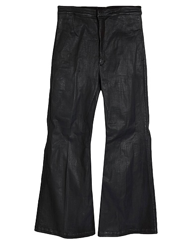 RICK OWENS Denim trousers Black 91% Cotton, 6% Elastomultiester, 3% Rubber