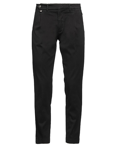 TAKESHY KUROSAWA Casual pants Black 98% Cotton, 2% Elastane