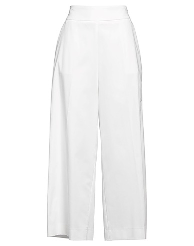 CARACTÈRE Casual pants White 72% Cotton, 25% Polyester, 3% Elastane