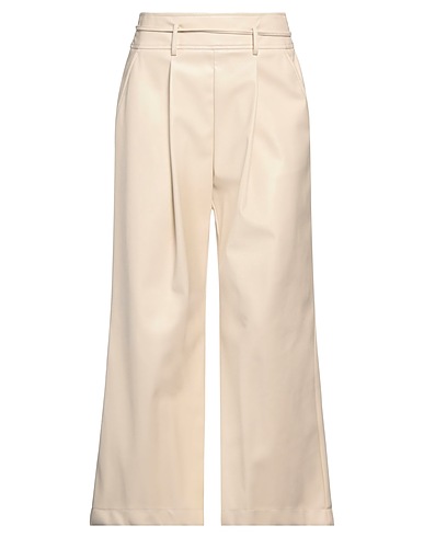 CARACTÈRE Casual trouser Cream 100% Polyester, Polyurethane