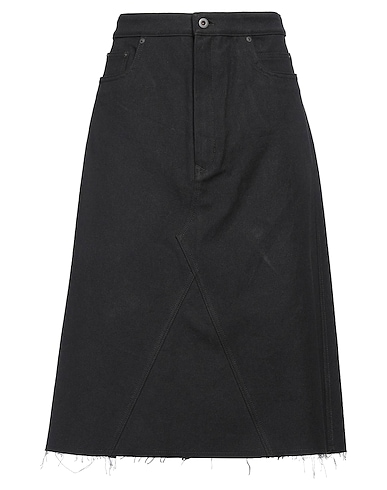 RICK OWENS Denim skirt Black 100% Cotton