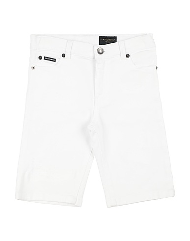 DOLCE&GABBANA Shorts & Bermuda White 98% Cotton, 2% Elastane, Polyester, Zamak