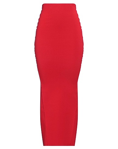 RICK OWENS Gonna lunga Rosso 63% Viscosa, 27% Poliestere, 7% Poliammide, 3% Elastan