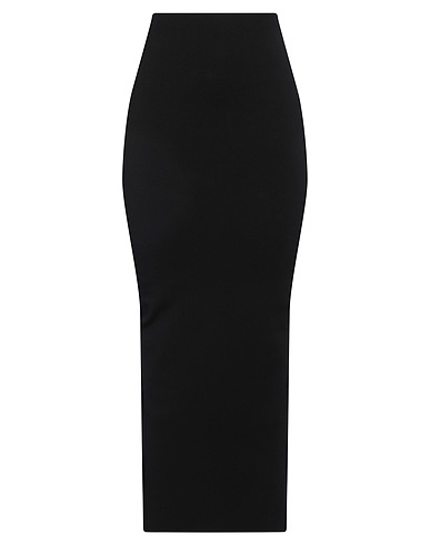 RICK OWENS Gonna lunga Nero 63% Viscosa, 27% Poliestere, 7% Poliammide, 3% Elastan
