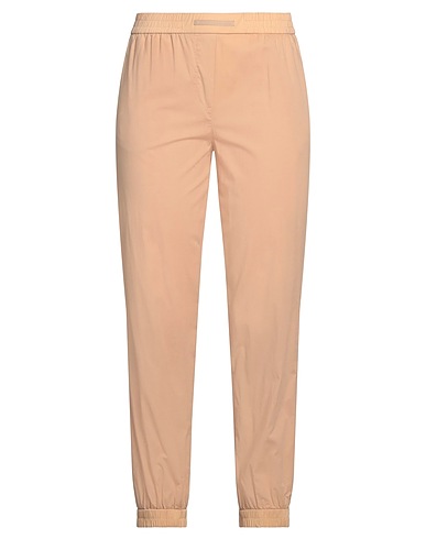 MARELLA Casual trouser MONOCHROME Beige 97% Cotton, 3% Elastane