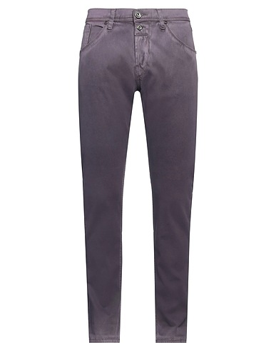 TAKE-TWO Casual pants Purple 98% Cotton, 2% Elastane