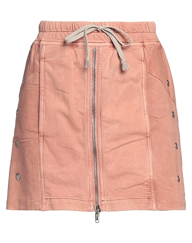 DRKSHDW by RICK OWENS Mini skirt Antique rose 90% Cotton, 7% Polyester, 3% Rubber