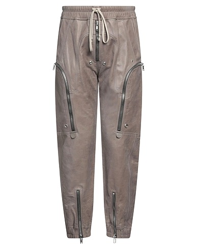RICK OWENS Casual trouser Grey 100% Calfskin