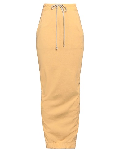 DRKSHDW by RICK OWENS Long skirt Sand 100% Cotton, Elastane