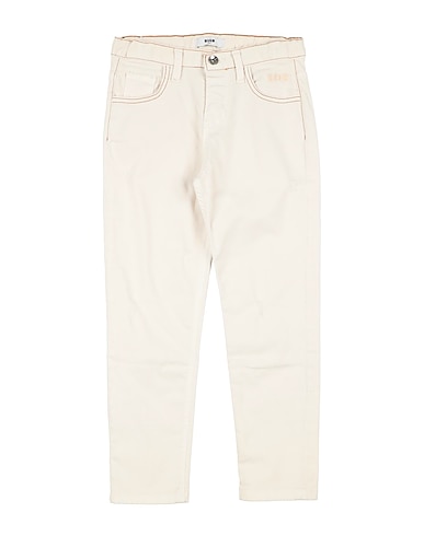 MSGM Casual trouser Off white 97% Cotton, 3% Elastane