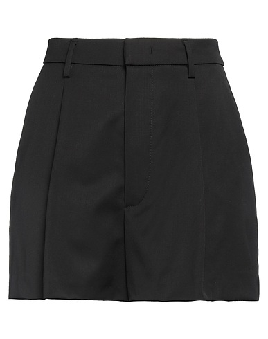 DONDUP Shorts & Bermuda Black 99% Virgin Wool, 1% Elastane