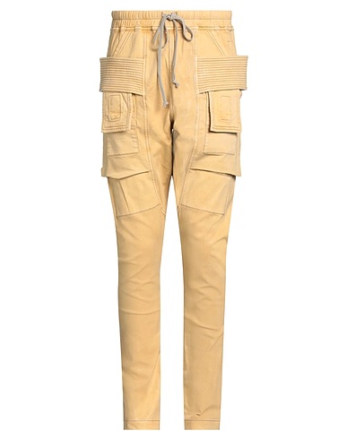 DRKSHDW by RICK OWENS Pantalone Senape 91% Cotone, 6% Elastomultiestere, 3% Gomma