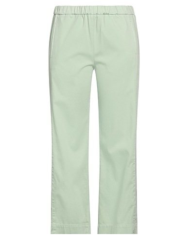 ANNA SERAVALLI Casual trouser Light green 98% Cotton, 2% Elastane