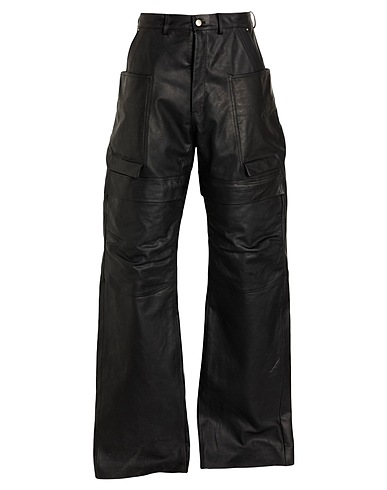 RICK OWENS Casual trouser Black 100% Silk
