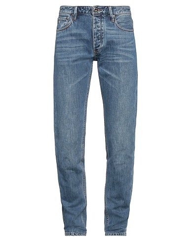 EMPORIO ARMANI Denim trousers Blue 90% Cotton, 10% Hemp