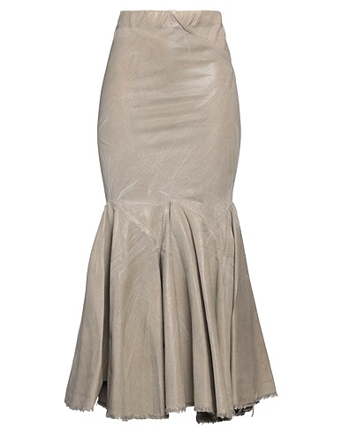 DRKSHDW by RICK OWENS Denim skirt Taupe 91% Cotton, 6% Elastomultiester, 3% Elastane