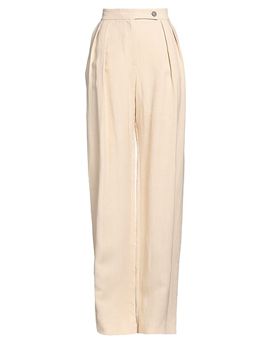 ANTONELLI Casual trouser Beige 73% Viscose, 27% Linen