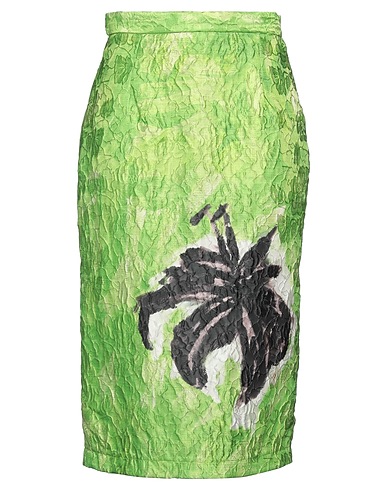 STELLA JEAN Midi skirt Lime green 56% Viscose, 44% Polyester