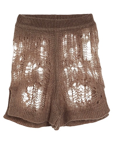 RICK OWENS Shorts & Bermuda Khaki 50% Poliammide, 46% Lana mohair, 4% Lana