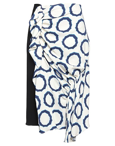 JW ANDERSON Midi skirt White 95% Viscose, 5% Elastane, Triacetate, Polyester