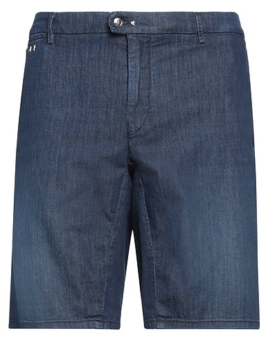 TRAMAROSSA Denim shorts Blue 72% Cotton, 14% Viscose, 12% Polyester, 2% Elastane
